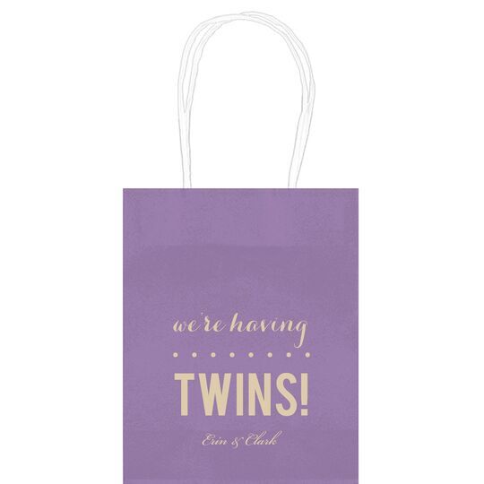 We're Having Twins Mini Twisted Handled Bags